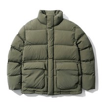 [국내매장판] 스노우피크 snowpeak 글램프 시리즈 스텐드넥 헤비숏다운 카키 아웃도어 캠핑의류 감성캠핑 S21WURDJ62KH