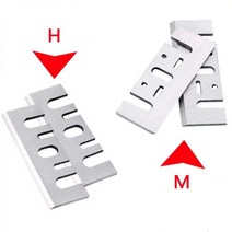 손대패 수공구 대패(2 세트/4pcs) 3 1/4 "82x29x3mm 전기 HSS 플레너 나이프 블레이드 목공 도구, M-2pcs H-2pcs