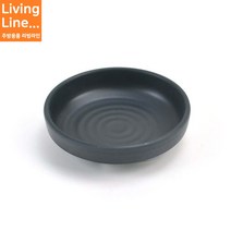Kitchen 업소용 모던 블랙 멜라민 원형 구프 앞접시 미니 작은 찬기볼 반찬 그릇, ♥Kitchen_신한식구프 퓨전토기 DS-6462♥, 1개