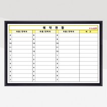 차량예약현황표 현황판 900x600 차량관리 화이트보드 도안칠판 인쇄 주문제작, 자석형(자석부착 o), 화이트우드
