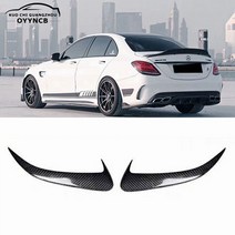 벤츠 c-클래스 w205 c43 c63 amg 2014 - 2018 2019 탄소 후면 전면 공기 배출구 디퓨저 스포일러, 도색되지 않은