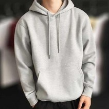 남자 커플 얇은 가벼운 레이어드 봄 가을 기본 무지 루즈핏 쭈리 후드티 빅사이즈 회색 검정 네이비