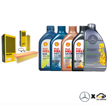 벤츠 GLA클래스 GLA250 엔진오일 세트, H247 GLA250 (260) 6L, 쉘 HX7 5W30 엔진오일, 오일필터 + 에어크리너필터, 6000ml