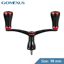 스피닝 더블 릴 핸들 82mm 98mm 호환 shimano stradic fl vanford vanquish cnc 가공 튜닝 핸들, 은색 - 98mm, 다이와를 위해