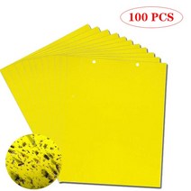 30-100개 세트 플라이 트랩 버그 스티커 데칼 보드 양면 잡기 진딧물 곤충 해충 방제 Whitefly Thrip Leafminer Glue Sticker, [03] dual-sizes 100개 세트