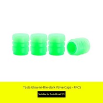 자동차 휠 타이어 밸브 캡 림 스템 커버 테슬라 모델 3/Y 3 용 에어더스트 Y 액세서리 4 개/세트, [03] 4PCS Green