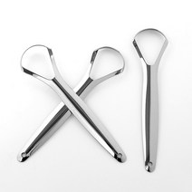 양면 둥근홀 은색 스테인리스 혀클리너 혀칫솔 설태제거 혓바닥 청소 백태제거 6개입, 1개