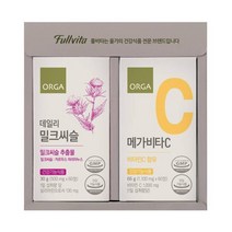 풀비타 밀크씨슬 메가비타C 세트 120정 회사 교회 친정 처가 시댁 큰댁 답례 감사 명절 선물세트, 39개