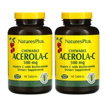 1+1 네이처플러스 아세로라C 500mg 90츄어블 비타민C 아스코르브산 바이오플라보노이드, 1개, 90정