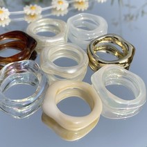 RING 1+1 악세사리 모델 패션 반지 오로라 레이어드링