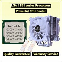 컴퓨터 CPU쿨러 CPU 쿨러가있는 LGA 1151 프로세서 펜티엄 G4400 G4560 G5500 셀러론 G3930 (인텔 용 열 페, g4400 및 쿨러