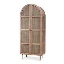 오크목 수제 가구 등나무 원목 옷장 수납장 장농 침실 캐비닛 장식장, 옷장 85x55x200 문 2개