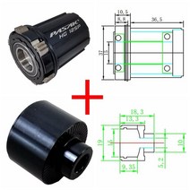 산악 자전거 허브 Freehub HG 합금 부품 표준 XD 프리 휠 카세트 바디 MS 마이크로 스플라인 11 단 12, [04] HG and 9mmQR