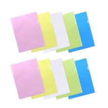 희망화일 PP A4 이단화일 L자화일 10개입 엘화일 간지 홀더 반투명 서류화일 엘홀더, 1세트, 파랑색