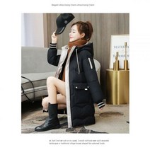 Vielleicht 다운 재킷 여성 겨울 코트 파카 후드 따뜻한 면화 패딩 3XL