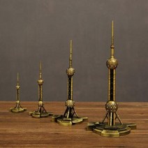 미니어처인형 diy미니어처하우스 집모형 동방명주탑 소품 모형 상해 기념품 술장 라이트, 03 26CM 동방명주