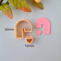 도예체험 취미 새로운 부드러운 도자기 귀걸이 절단 다이 기하학 3D 인쇄 중공 PLA 금형 DIY Ins 프랑스, 25 11
