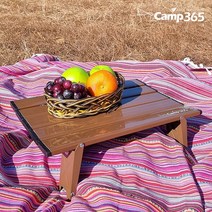 캠프365 캠핑 피크닉 미니 롤 테이블 / 2단 높이 조절 접이식 / 캠핑 등산 낚시 자취 원룸 수납 간단 간편 테이블, 다크골드