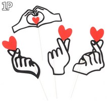 다이어리꾸미기스티커 귀여운 손하트 스틱 1P, 제품선택, A타입