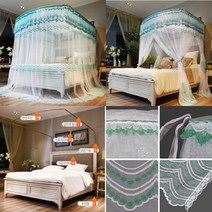 침대캐노피모기장 180X200CM/그린 퀸사이즈침대모기 여름모기장