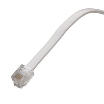 AmerTac - Zenith TL1025W TL1025W 25FT 6 와이어 라인 코드 화이트 유선 전화 액세서리