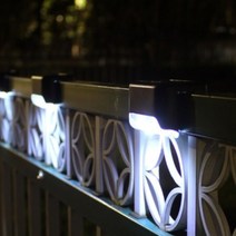 아름드리 계단 벽 난간 데크 표시등 솔라 태양광 블랙