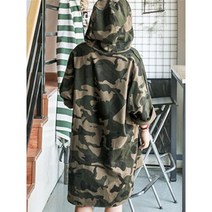 멋진 여성 위장 프린트 긴 티셔츠 여름 상의 스트리트웨어 반팔 루즈한 캐주얼 후드 얼짱 여성용
