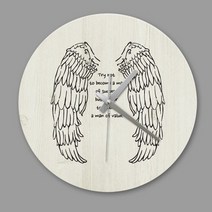 수풀 디자인 빈티지 시계, 천사의 날개