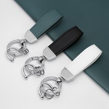 카스타 차키케이스 자동차 스마트 키케이스 TPU 키홀더 키커버 아이오닉 6 디올뉴 그랜저 GN7 디올뉴 코나 SX2 악세사리 용품, 가죽 스트랩, 실버 아이보리