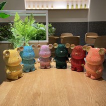 테디베어 보석십자수 피규어 큐빅 diy 수제 인형 만들기 펜 세트 저금통 생일선물, 그린