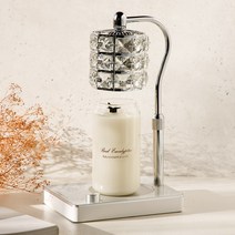 캔들백화점 소이캔들 리얼 유칼립투스 570g+높이조절 불빛조절 루시드캔들워머 캔들세트, 루시드 실버화이트+리얼 유칼립투스캔들570g