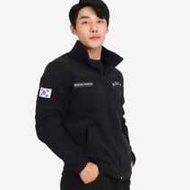 벨크로 자수 ROKA 로카후리스 검정 방한 검정 군인 학생 폴라 재킷