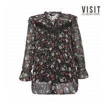 비지트인뉴욕 VISIT IN NEWYORK 플라워패턴레이스블라우스(VV8SS20)