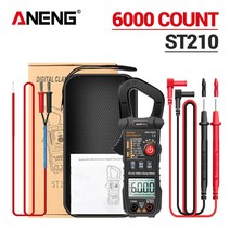 클램프메타 후크메타 전압 전류 측정계 테스터기 클램프 멀티미터 검전기 디지털ANENG ST210 전문 미터 DCAC 600A 테스터 6000 Eletric용 True RMS, ST210 블랙 박스