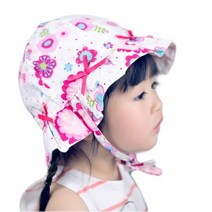 양면 플라워 벙거지 아기모자48-52cm 300058