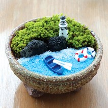 모스홀릭 이끼 테라리움 키트 DIY 정원 만들기 이끼키우기 화분 2종 택1, 01_바닷가, 1개