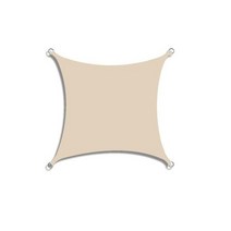 방수 파라솔 그늘 항해 캐노피 캠핑 큰 천 야외 걸이식 정원 테라스, 04 Beige White_01 2X2M