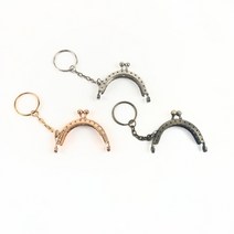 DIY 파우치 프레임 1P 동전 지갑 부자재 입구 원터치 오픈 마개 공예 원데이클래스 주머니 소품, C_청동