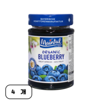 마인탈 사과즙으로 만든 유기농 블루베리잼, 200g, 4개