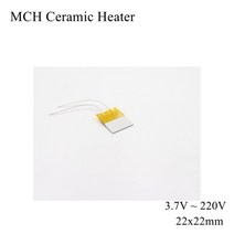 고주파가열기 25x10mm 5V 12V MCH 금속 세라믹 히터 고온 사각형 알루미나 전기 난방 보드 플레이트 HTCC, 01 22x22mm_02 5V
