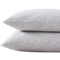 Laura Ashley Home - 표준 베개 커버 세트 통기성 있는 퍼케일 면 침구 산뜻하고 시원한 홈 데코 (이모티콘 퍼플 2피스) 226739