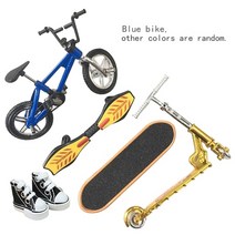 bmx자전거 알루미늄자전거 미니자전거 finger skate board bikes tech two wheel mini scooter fingertip Bicycle set, dh-4blue와 신발