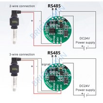 소형 아날로그 데이터 수집 모듈 0-5V 4-20mA ~ RS485 변환기 Modbus RTU 통신, 한개옵션1, 03 0-10V to RS485