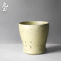 석기 차 컵 물 컵 수제 레트로 마스터 컵 홈 젠 티 컵 아트 도자기 컵 커플 컵, NONE, 색상 분류: 노랑