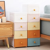 행운스타 혼합색 플라스틱 정리장 옷장 서랍장 CG116, 7층, 블루색 46cm
