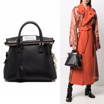 메종마르지엘라 5AC 스몰 토트백 레더 블랙 S56WG0082