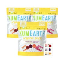 야미얼스 유기농 막대사탕 87g+밀크츄 증정, 석류+포도+딸기+복숭아 혼합맛x3개