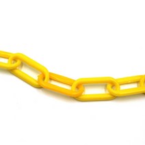 주차줄 칼라콘체인 프라스틱사슬 통제줄 노랑 3미터