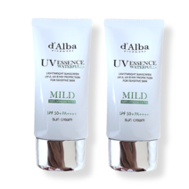 달바 워터풀 마일드 선크림 SPF50+ PA++++ 깔끔한 피부 보정 크림, 50ml × 2개