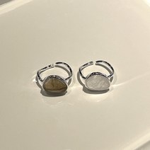 실버 925 문스톤 레브라도라이트 원석 오픈링 반지